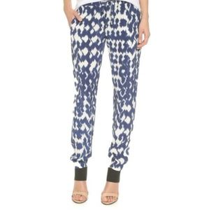 Vince Ikat drawstring silk pants
